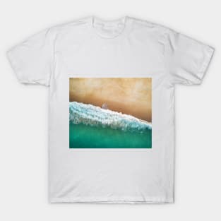 Seaside and wave #5 Sea foam. Aerial view T-Shirt